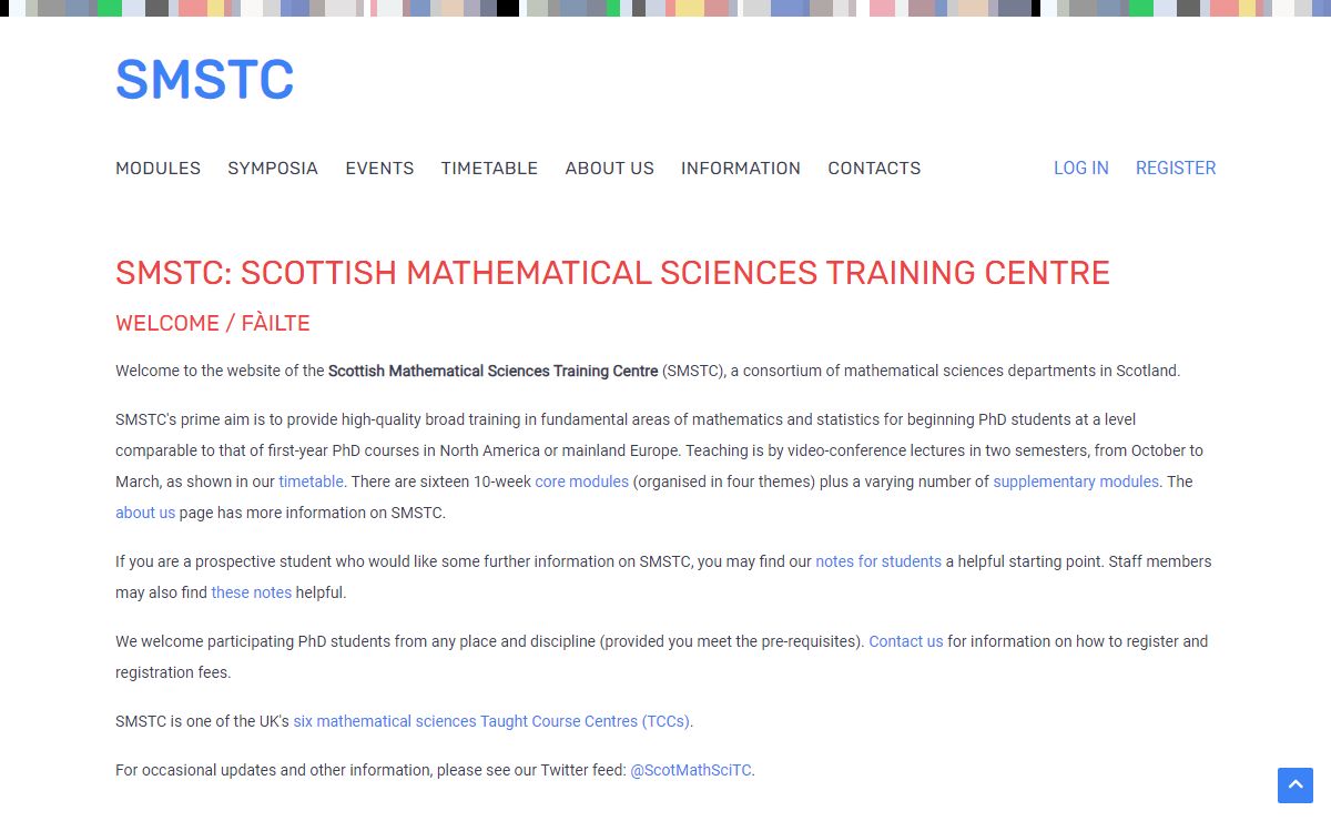 SMSTC: Scottish Mathematical Sciences Training Centre