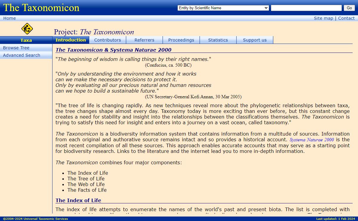 The Taxonomicon