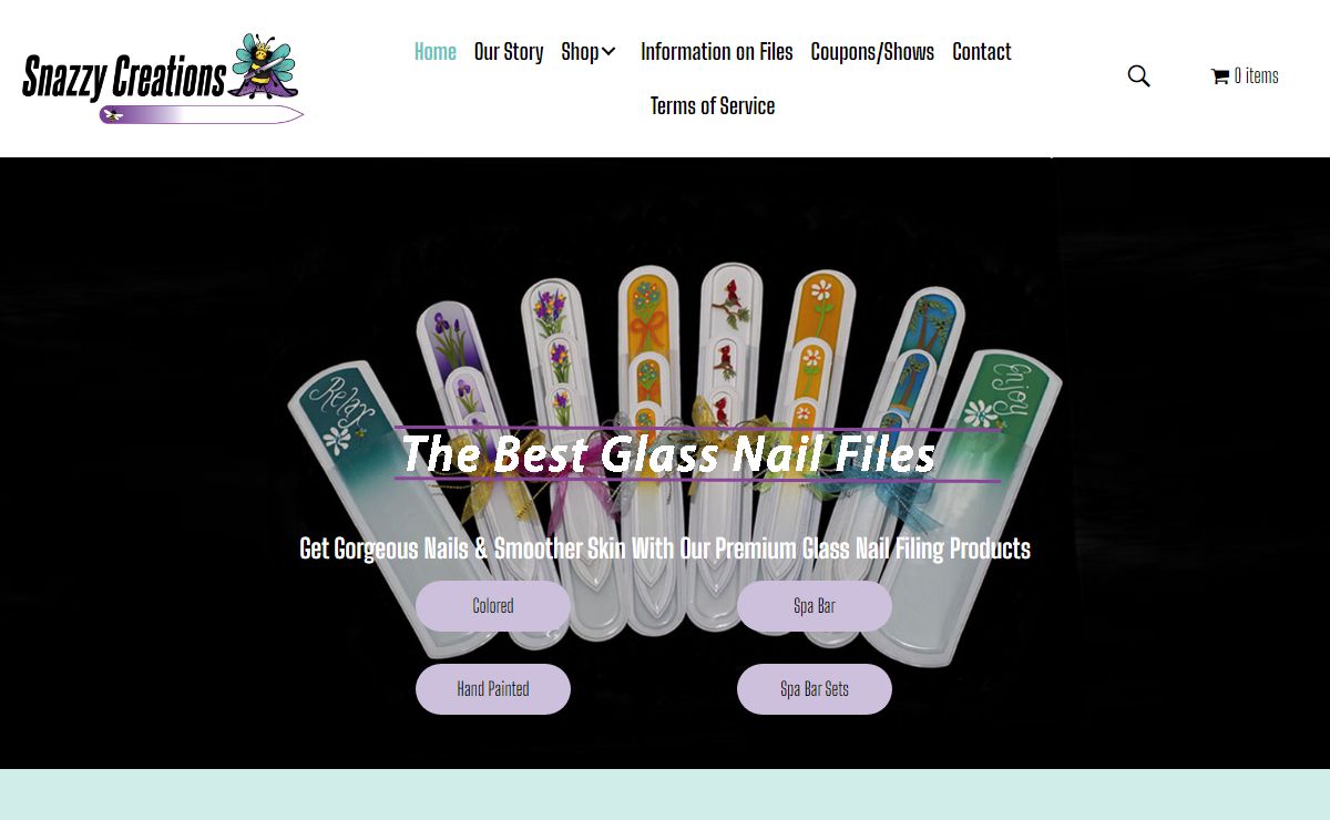Snazzy Creations | Customized Czech Glass Nail Files