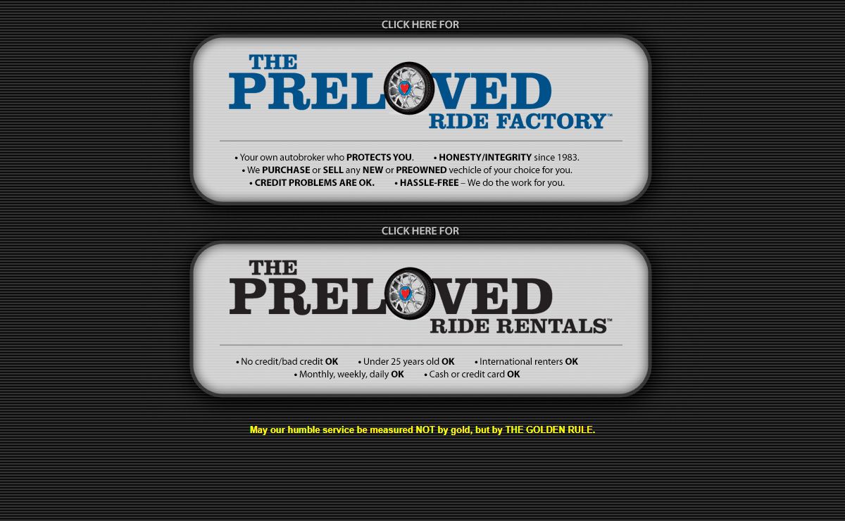 THE PRELOVED RIDE FACTORY™