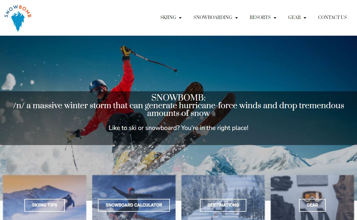 Skiing | Snowboarding | Ski Resorts - SnowBomb