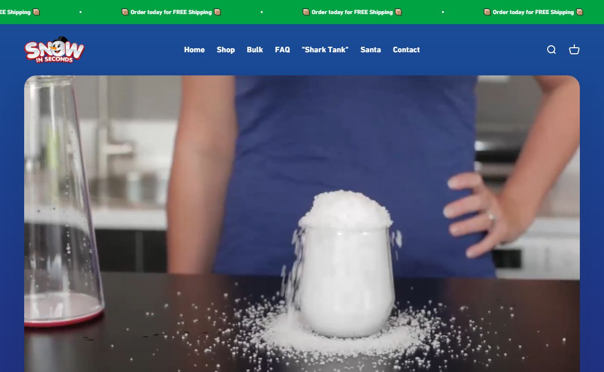 Snow in Seconds - As Seen on "Shark Tank" - Fake Snow that Never Melts