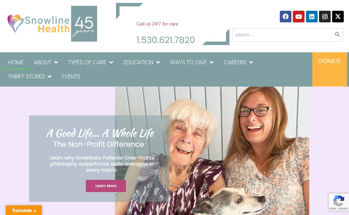 Snowline – For 45 years, Snowline has provided Hospice, Palliative Care, & Grief Support to the community. To start care, call (530)621-7820 today.