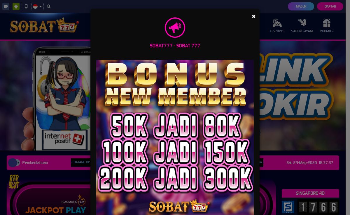 SOBAT777 : Situs Game Online Penyedia Deposit Termurah Seindonesia 5000 Saja