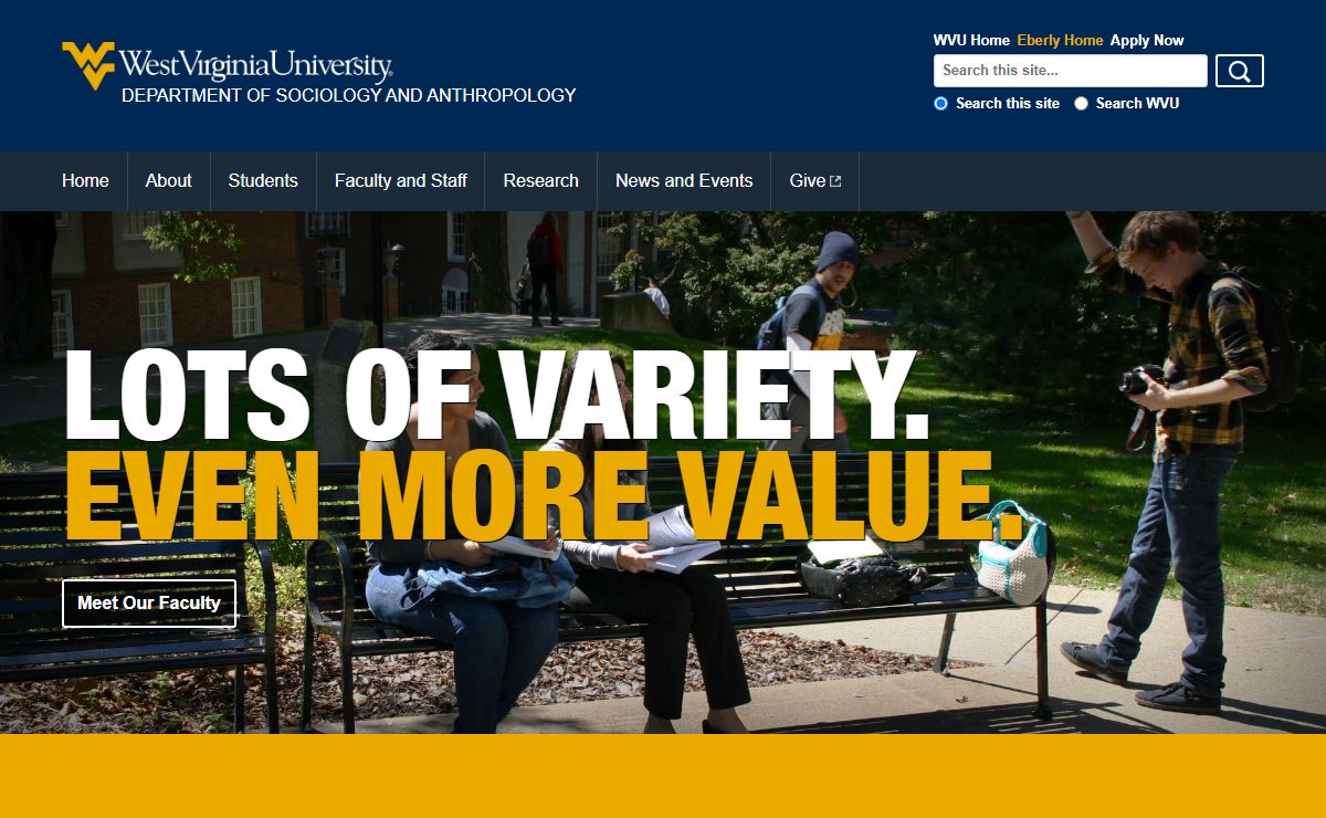 Home | Department of Sociology and Anthropology | West Virginia University