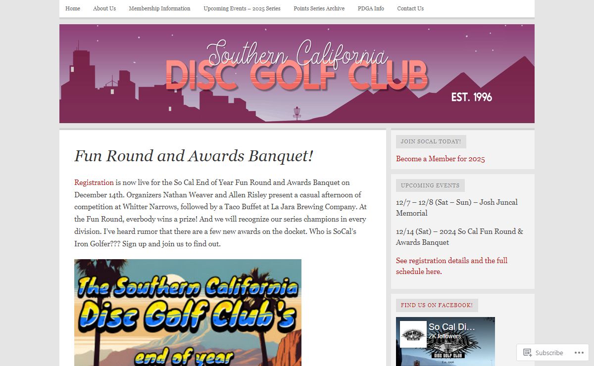 SoCal Disc Golf Club | Promoting Disc Golf in Southern California since 1996