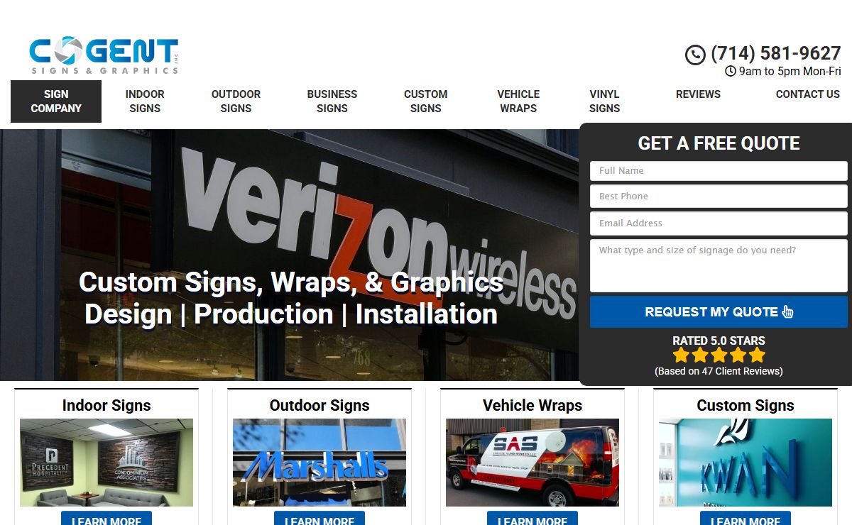 Best Sign Company So Cal, CA | Signage Shop Near Me