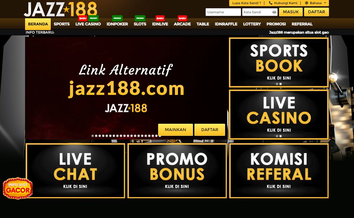 Jazz188: Situs Slot Gacor No. 1 Terpercaya Indonesia - Jazz188.com