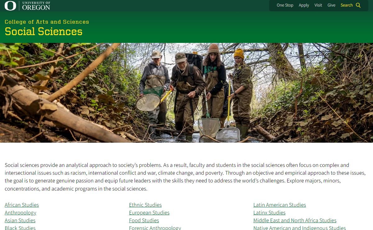 Social Sciences | University of Oregon