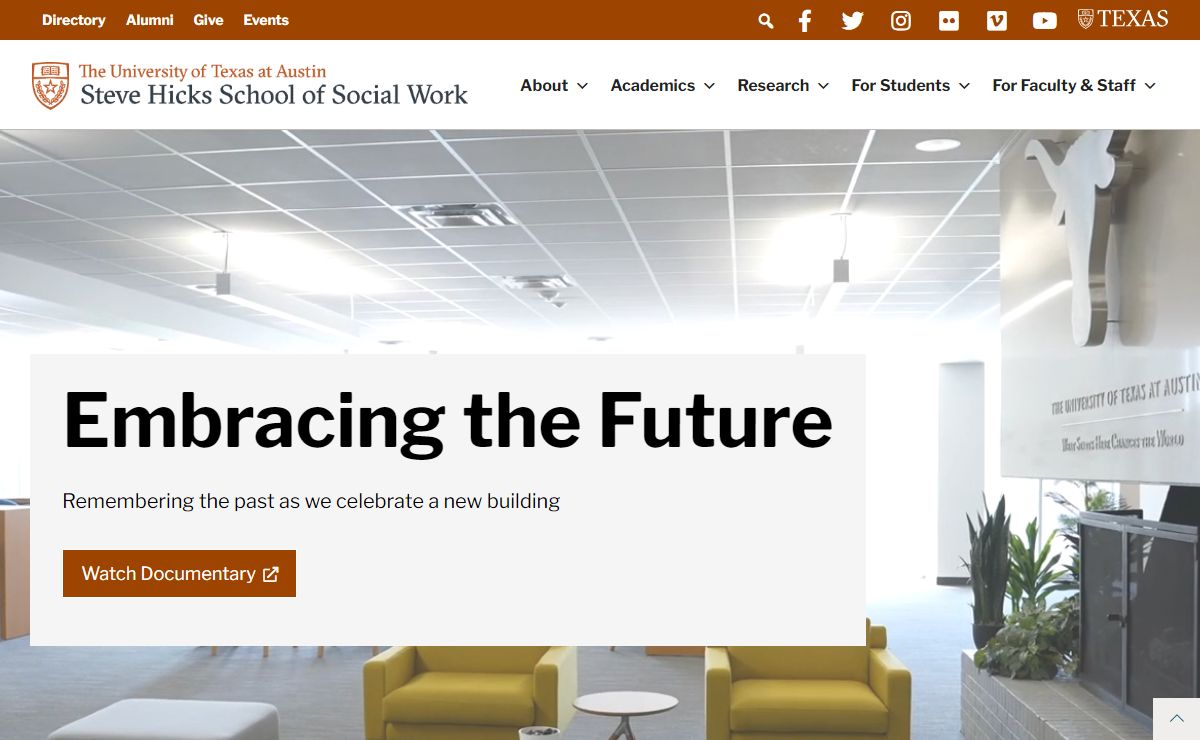Steve Hicks School of Social Work - The University of Texas at Austin