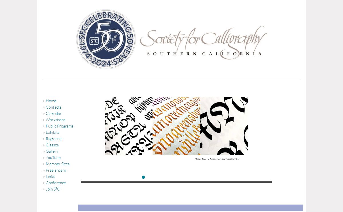 Society for Calligraphy - Home