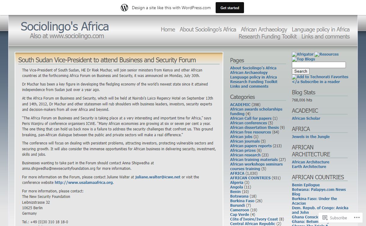 Sociolingo's Africa