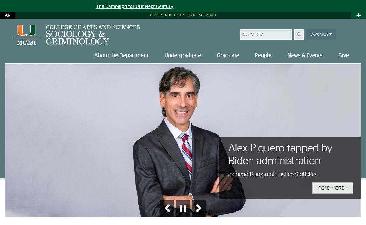 Department of Sociology and Criminology | University of Miami