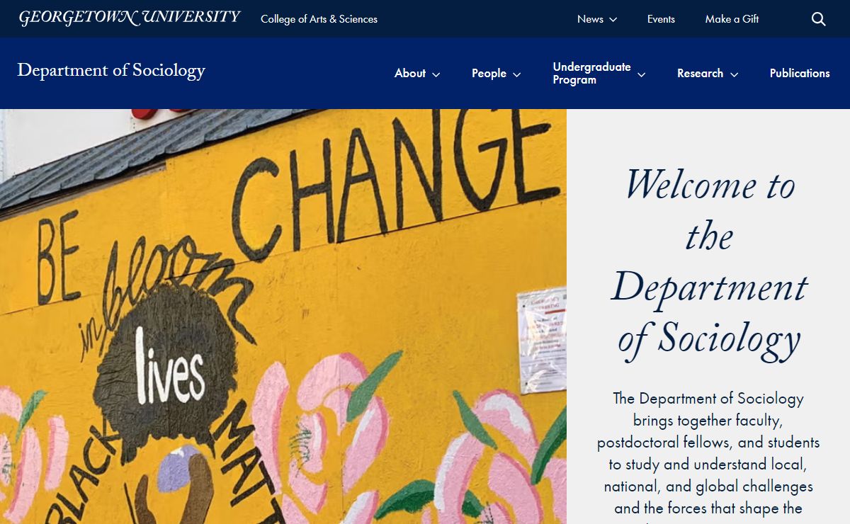 Department of Sociology | Georgetown University