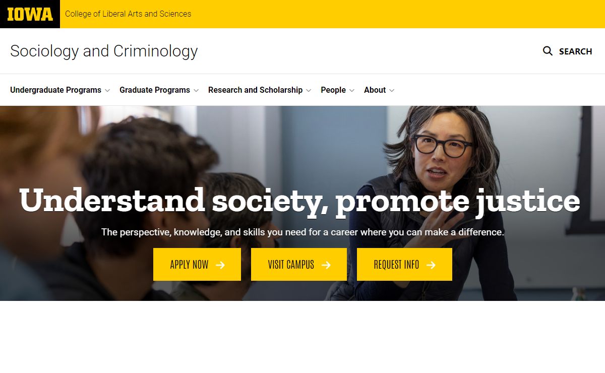 Sociology and Criminology | College of Liberal Arts and Sciences | The University of Iowa