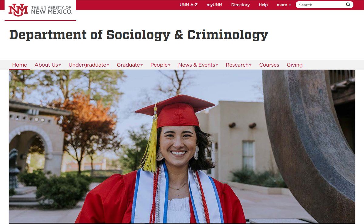 Department of Sociology & Criminology | The University of New Mexico