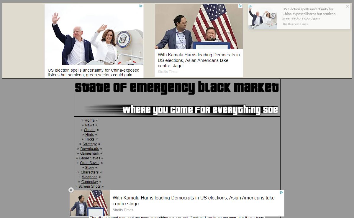 State of Emergency Black Market