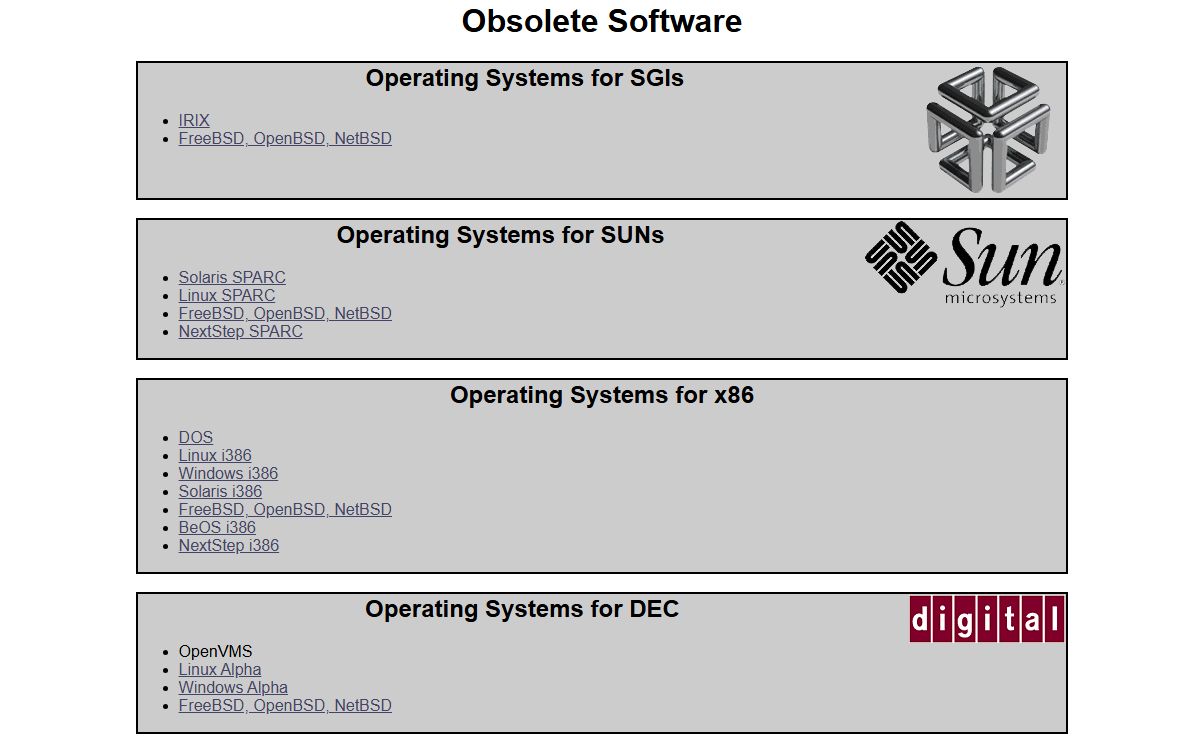 Obsolete : Software