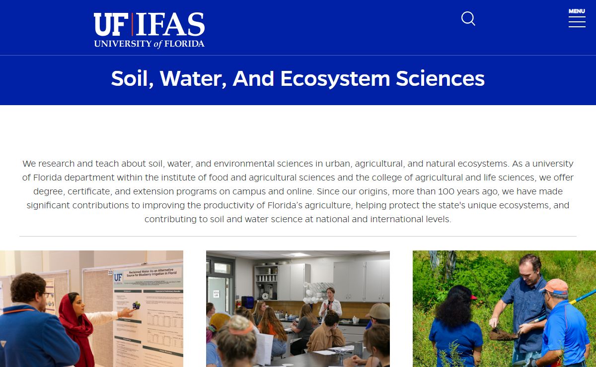 Department of Soil, Water, and Ecosystem Sciences - University of Florida, Institute of Food and Agricultural Sciences - UF/IFAS