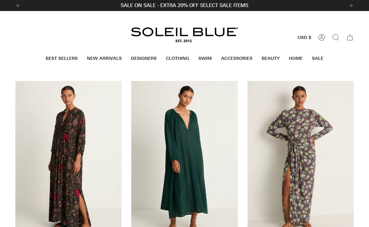 Clothing & Swim Vacation Wear | Soleil Blue