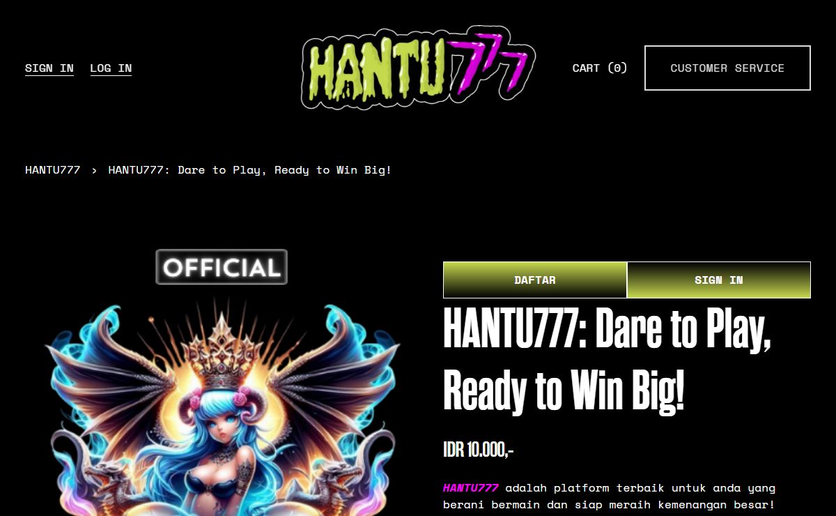 HANTU777: Dare to Play, Ready to Win Big!