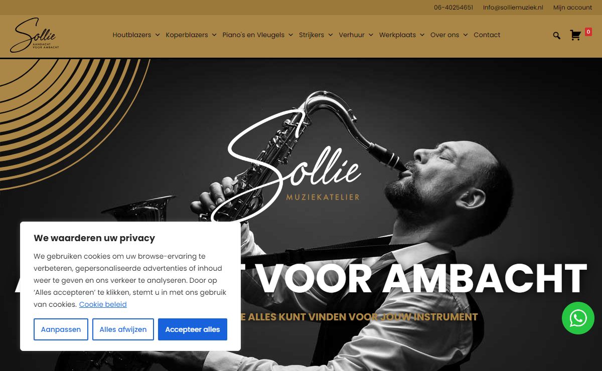 De beste webwinkel en werkplaats voor instrumenten | Sollie Muziek