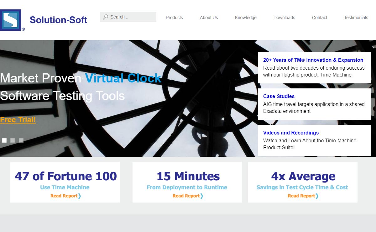Time Machine Software Testing Tool