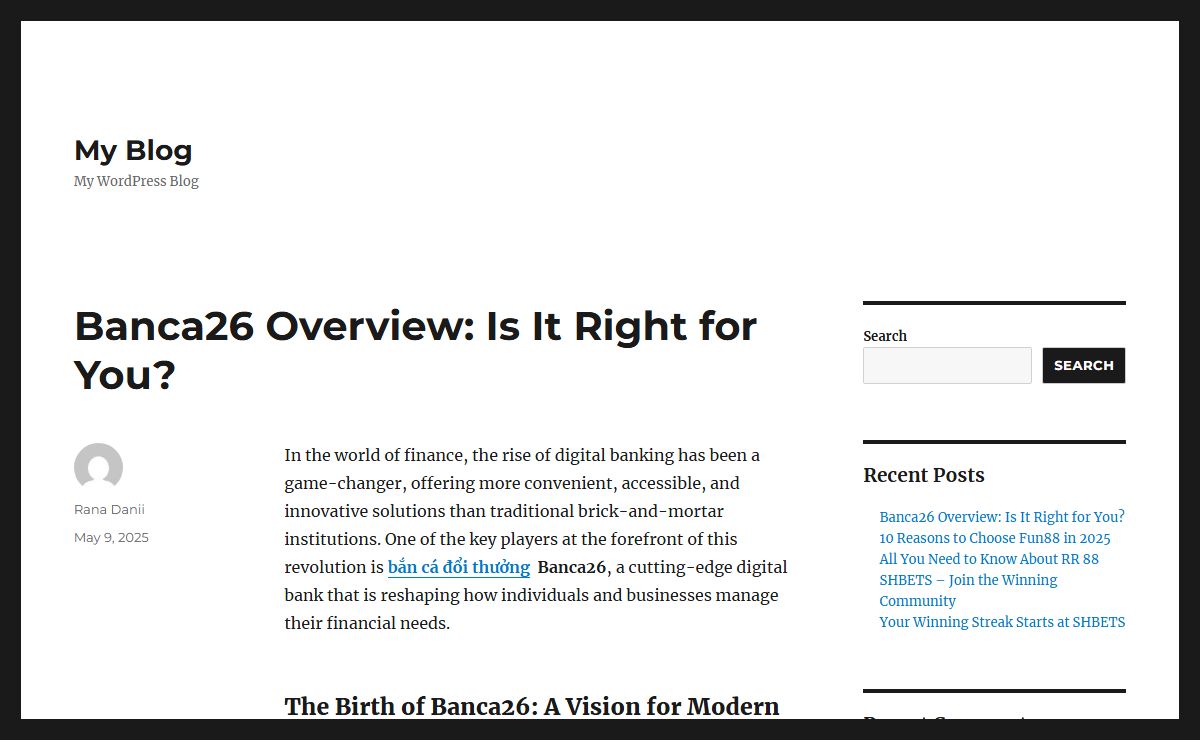 My Blog – My WordPress Blog