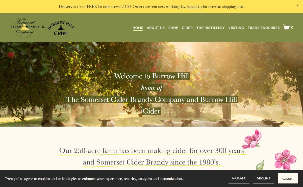 Somerset Cider Brandy and Burrow Hill Cider