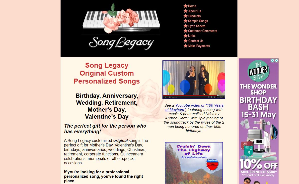 Song Legacy Custom Songs - Unique Gifts of Personalized Music