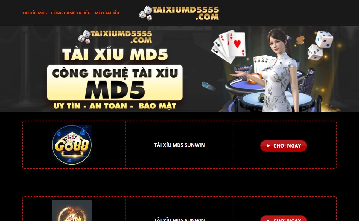 Tài Xỉu MD5 - Game Tài Xỉu Online Chơi Nhanh Thắng Lớn