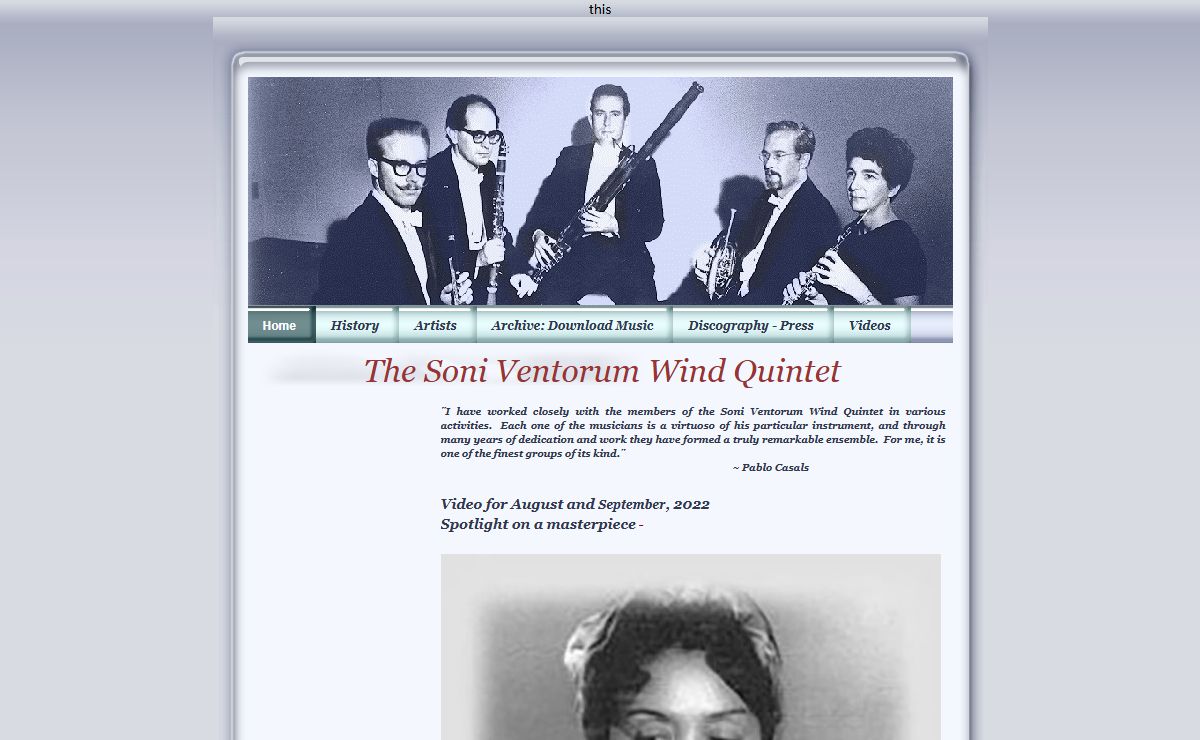 Soni Ventorum Wind Quintet - Home