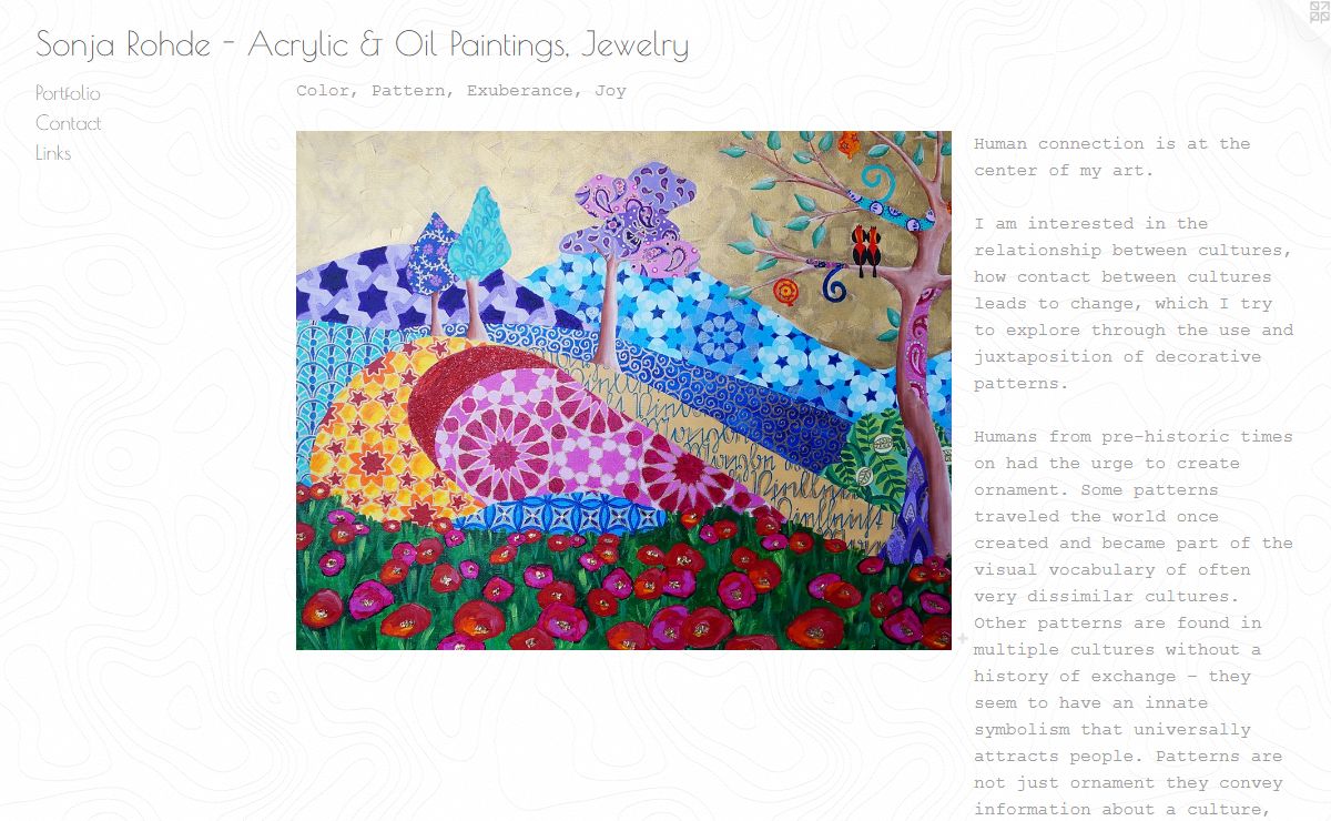 Sonja Rohde - Acrylic & Oil Paintings, Jewelry
