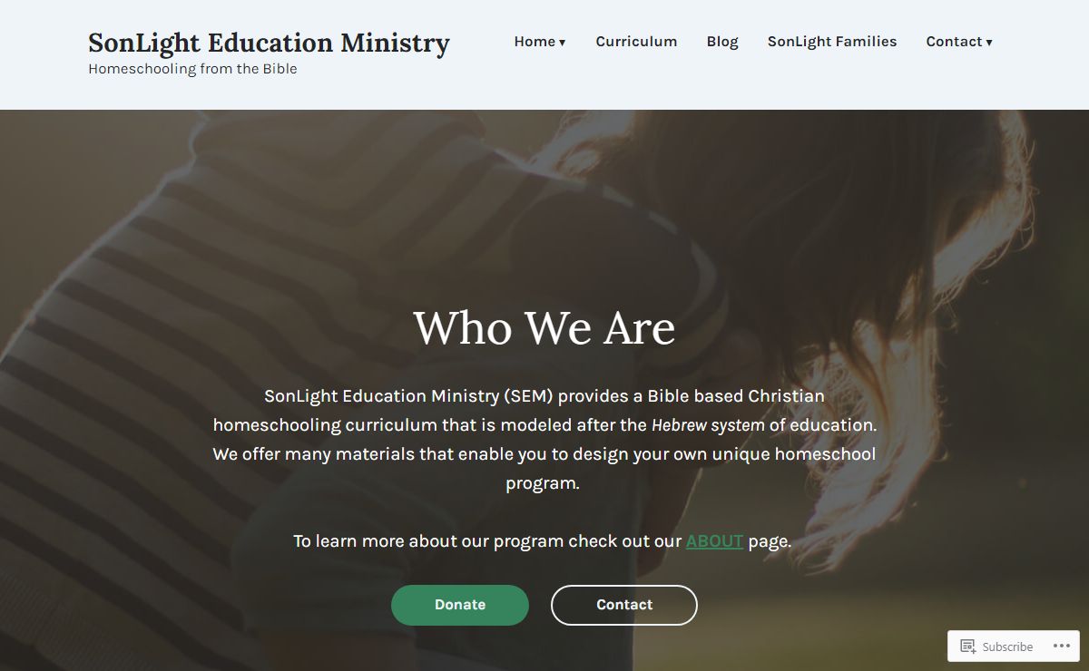 SonLight Education Ministry – Homeschooling from the Bible