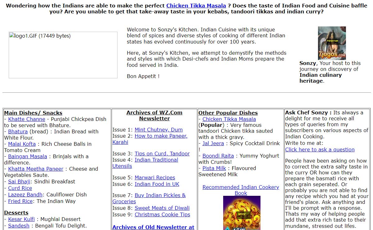Indian Food Recipes - Bachelor Indian Cuisine and Indian Food links