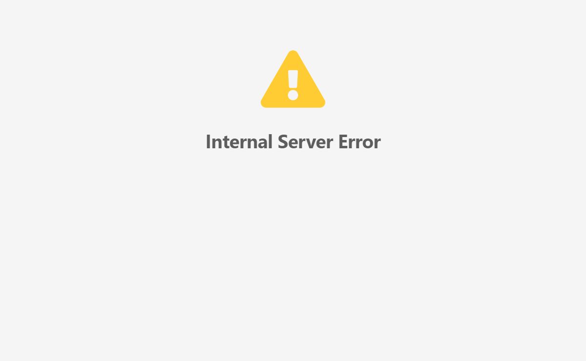 Internal Server Error