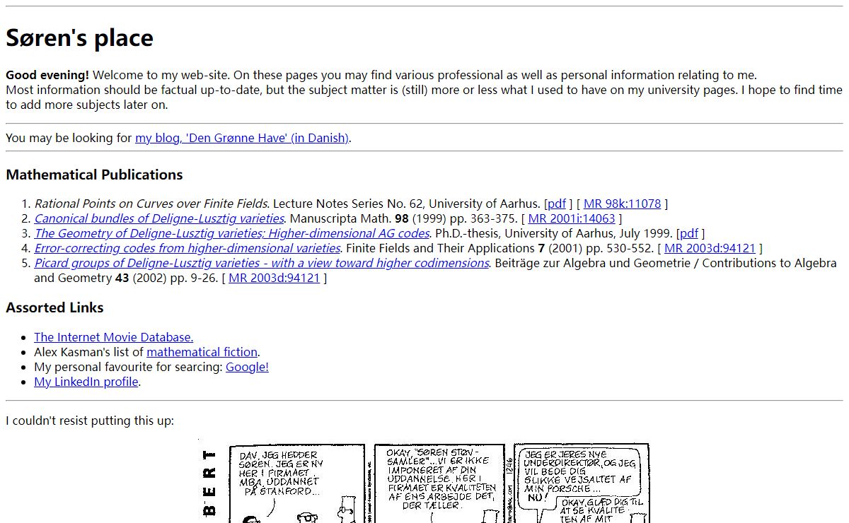 Søren Have's web site and blog