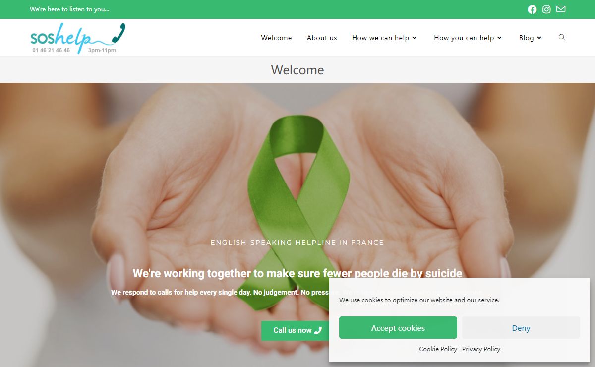 Welcome - English Speaking Helpline in France | SOS Help