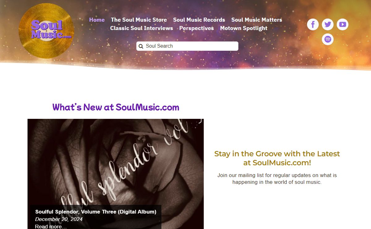 Stay in the Groove with Soul Music, R&B, Funk & Related Genres