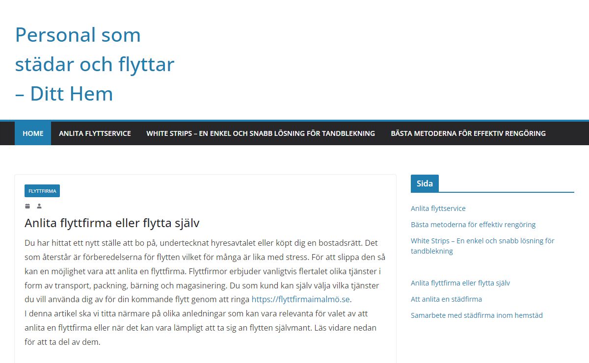 Personal som städar och flyttar – Ditt Hem