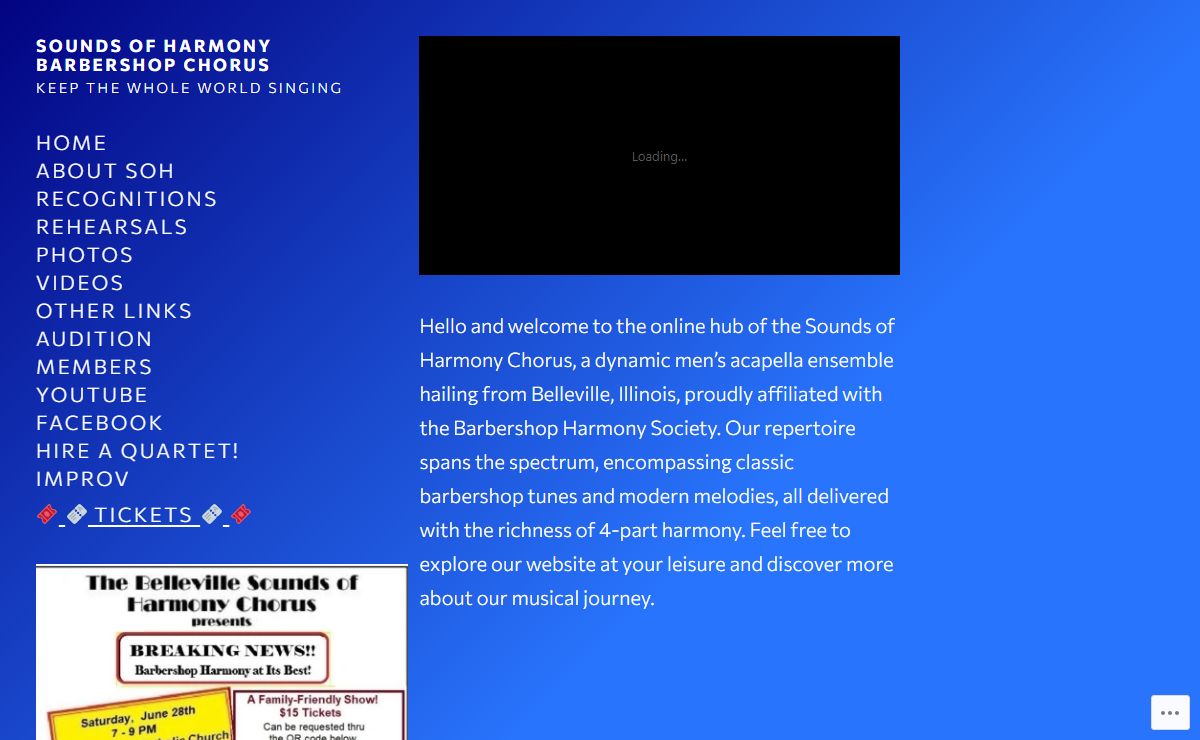 Sounds of Harmony Barbershop Chorus – Keep the whole world singing