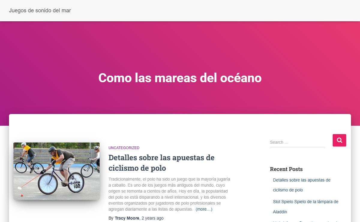Juegos de sonido del mar - Como las mareas del océano