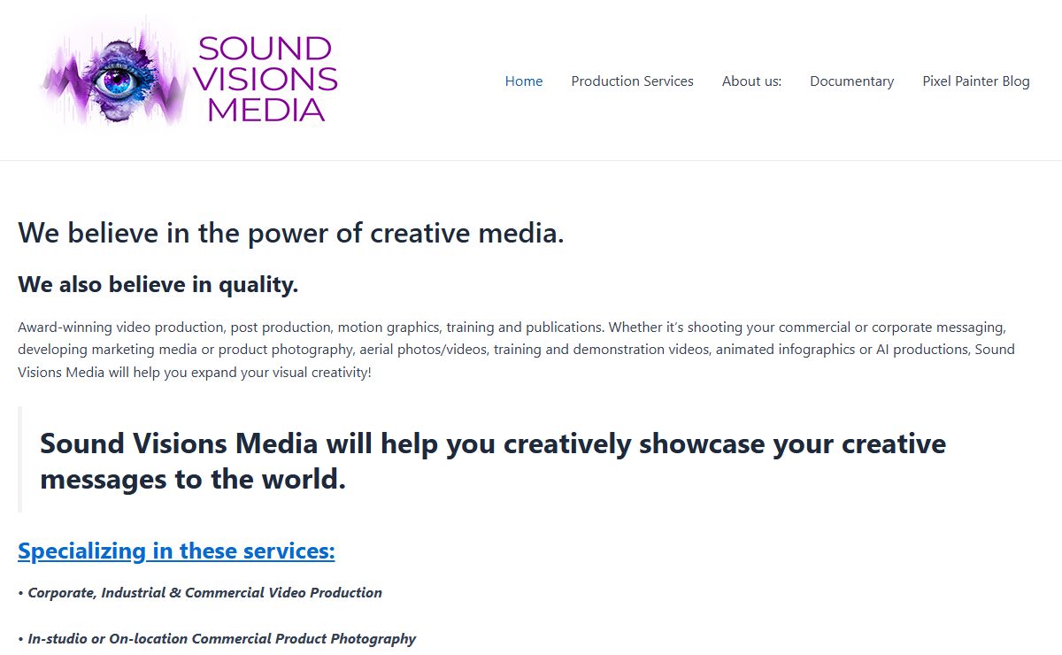 Video Production, Animation & Photography, Consulting, Training and Marketing