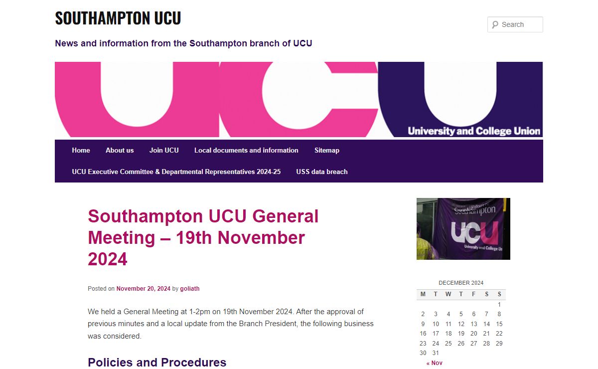 Southampton UCU | News and information from the Southampton branch of UCU
