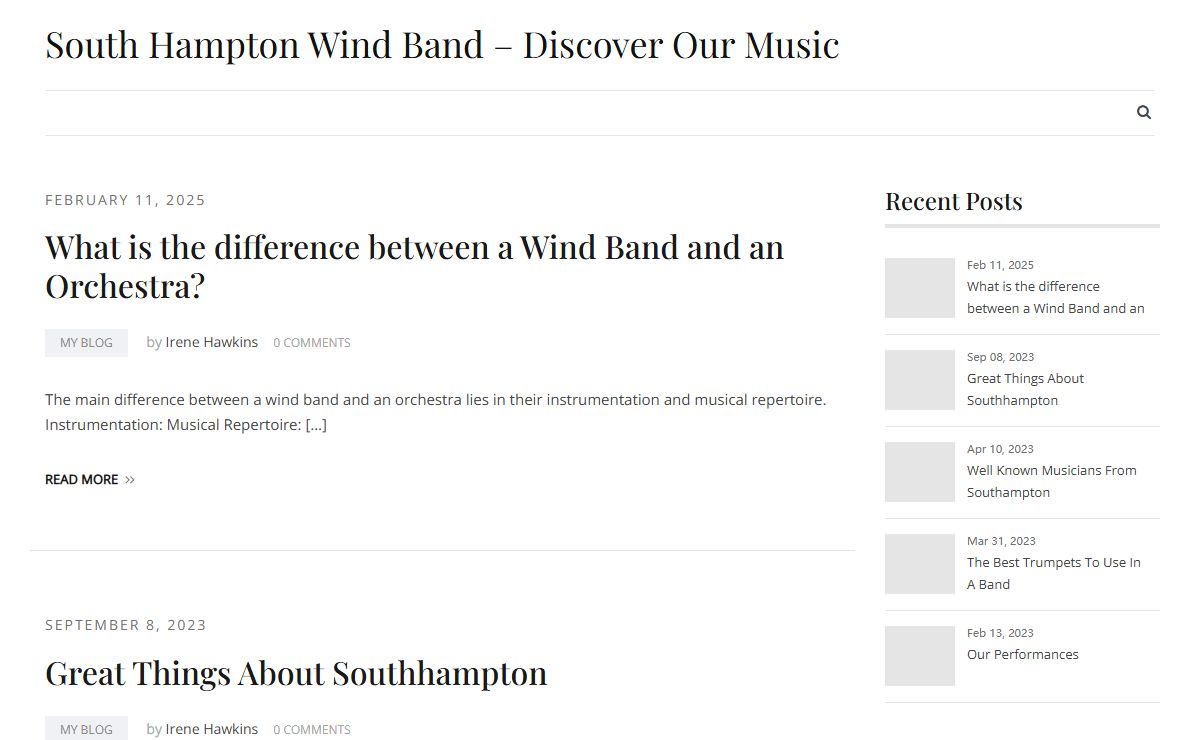 South Hampton Wind Band – Discover Our Music