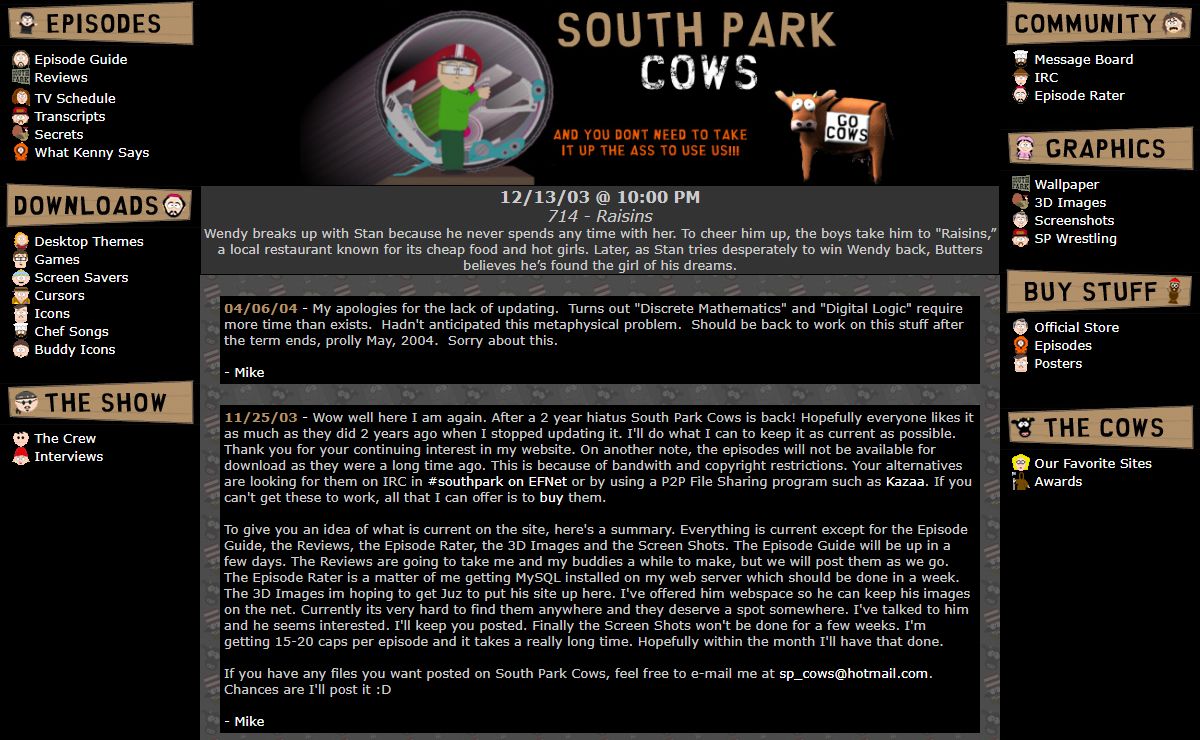 The South Park Cows