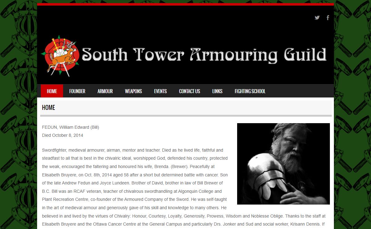 South Tower Armouring Guild – The Heroes that Win get their Armour HERE