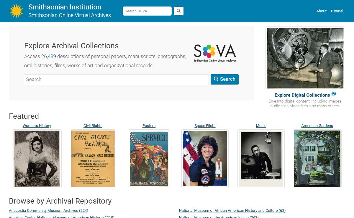 SOVA: Smithsonian Online Virtual Archives