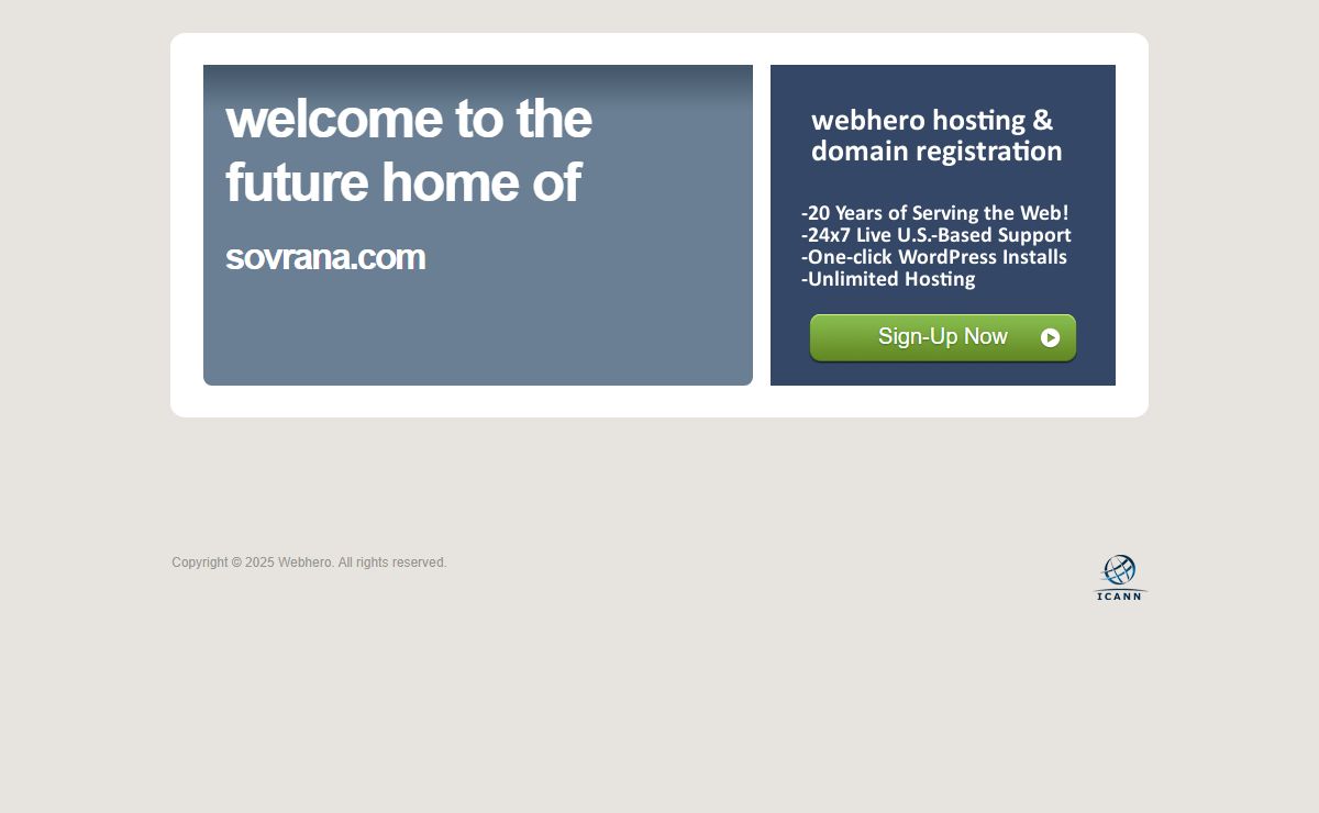 Future Home of a New Site with Webhero