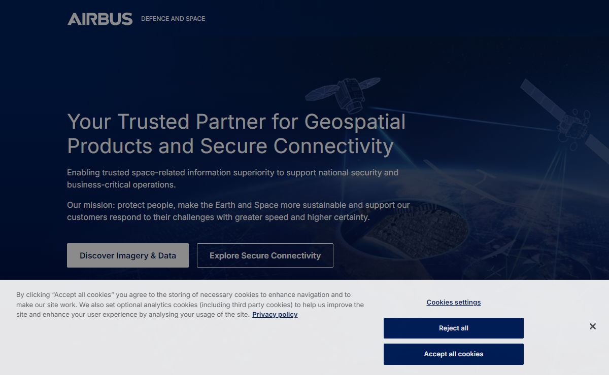 Geospatial Products and Secure Connectivity | Airbus Space Digital